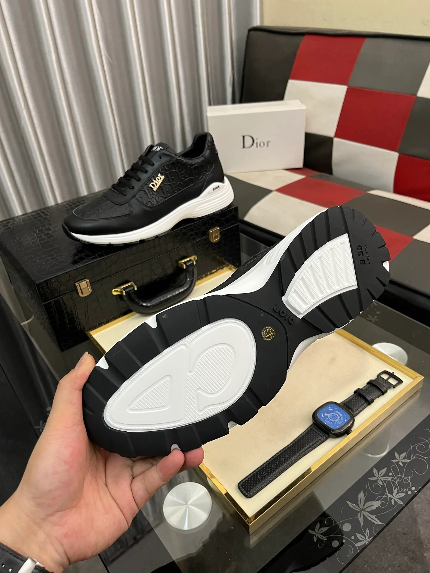 Men's Men's Shoes 💰440⌚️⌚️《DIOR*》The latest and most popular casual shoes, top brand [seduce] luxury~purchasing agent, top~quality. [Strong] The upper is made of imported breathable cowhide with woven material ➕ breathable sheepskin feet (•) and fine workmanship. Original stylish and stylish soft rubber wear-resistant and non-slip outsole, light and comfortable on the foot, size: 38-443️⃣colors available